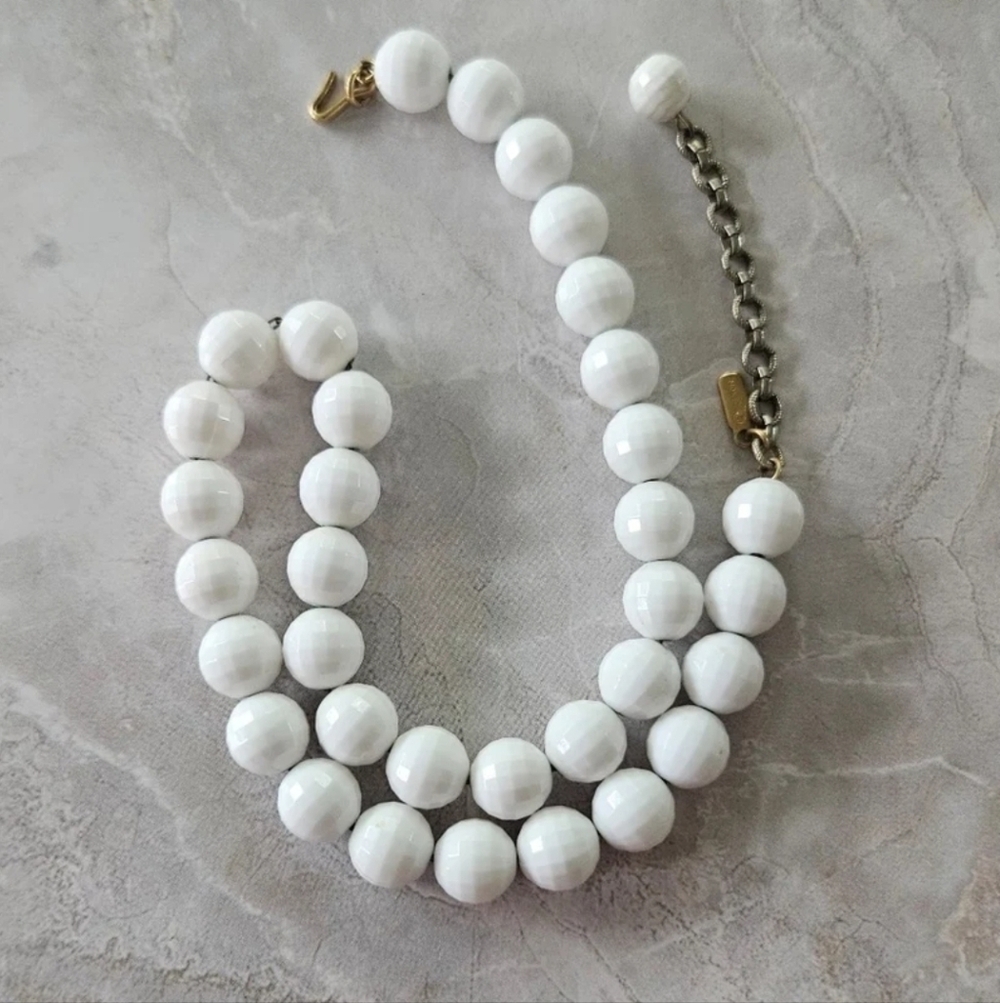 Vintage Monet White Necklace